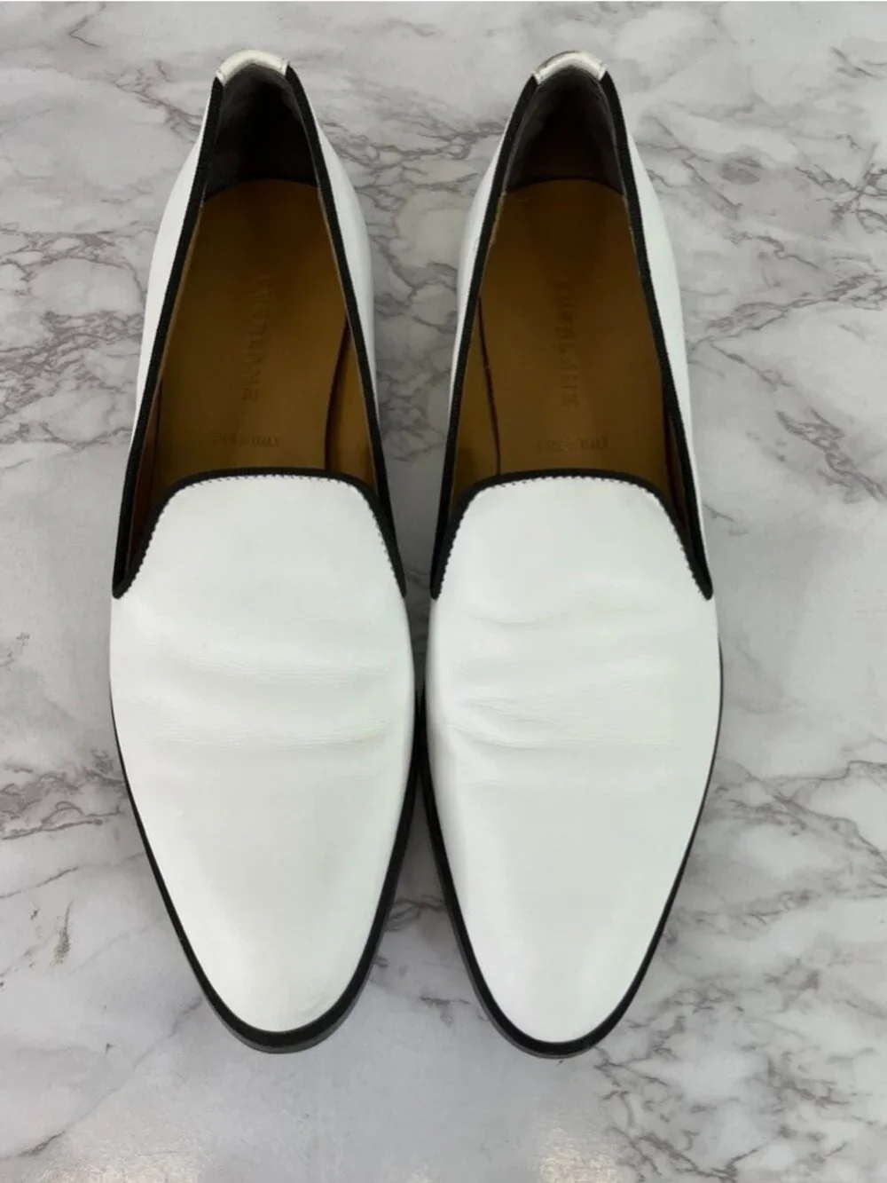 Everlane Women's The Modern Smoking White Loafer sz 9.5